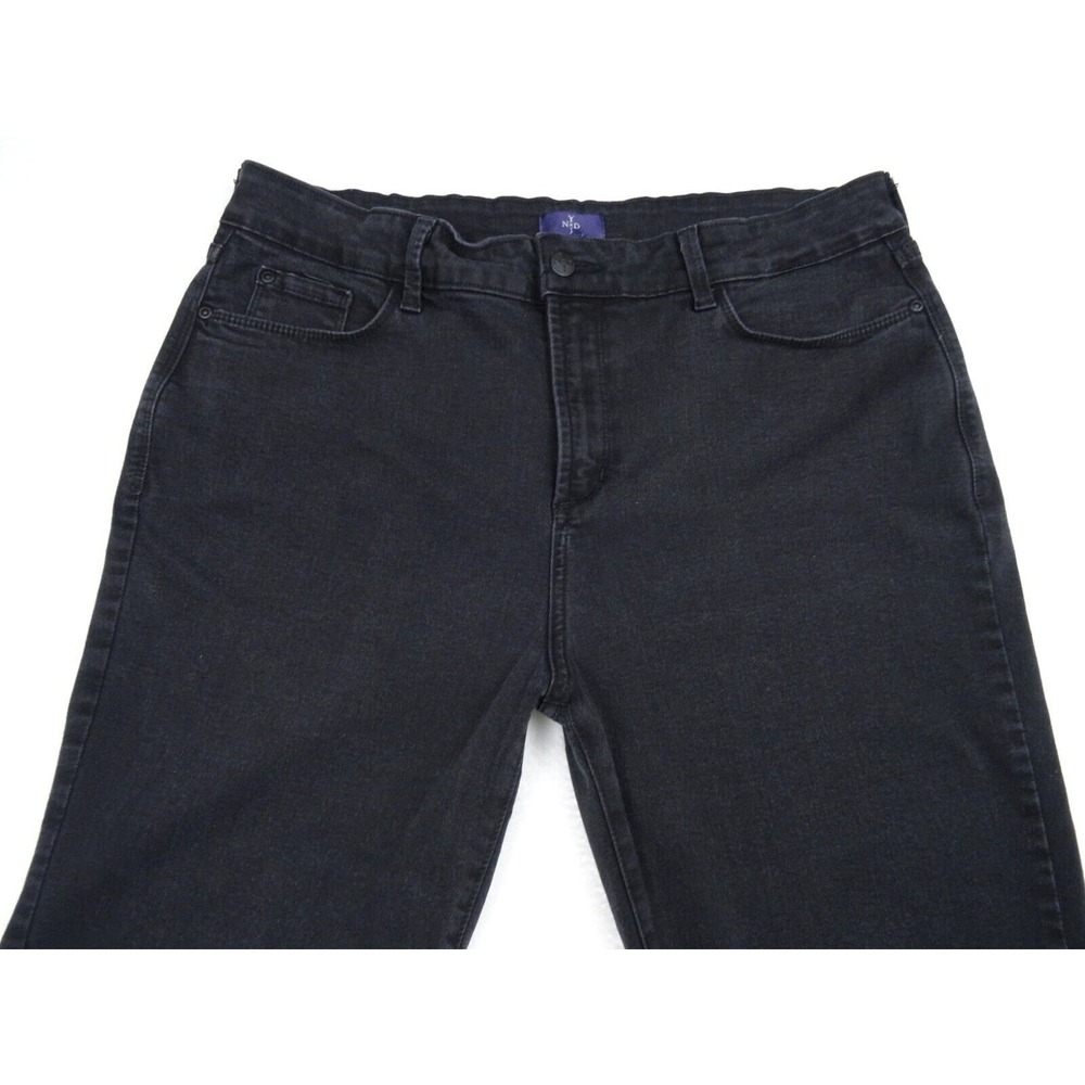 NYDJ Womens Jeans Size 16 Black Denim Ankle Stretch Lift Tuck High Rise - Picture 3 of 16